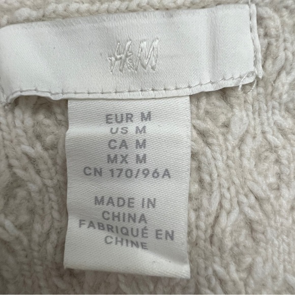 H&M Cable-knit Crop Top off-white size Medium - Picture 5 of 5